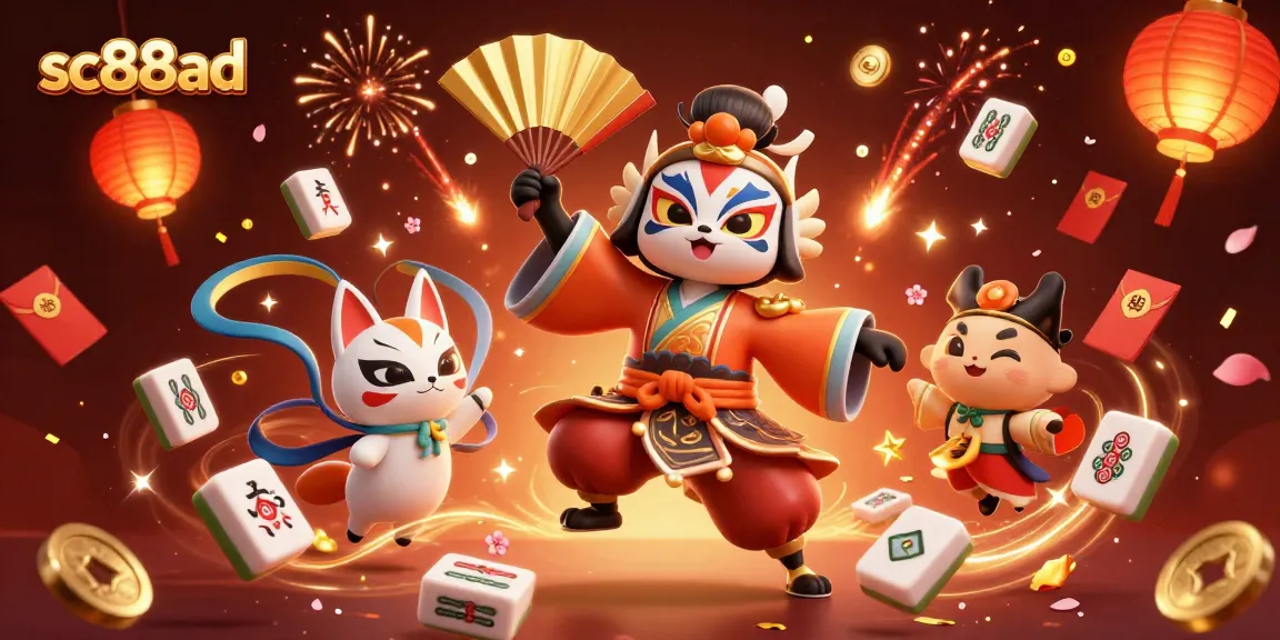 Spin the reels at sc88ad with colorful characters and festive casino elements in a vibrant illustration.