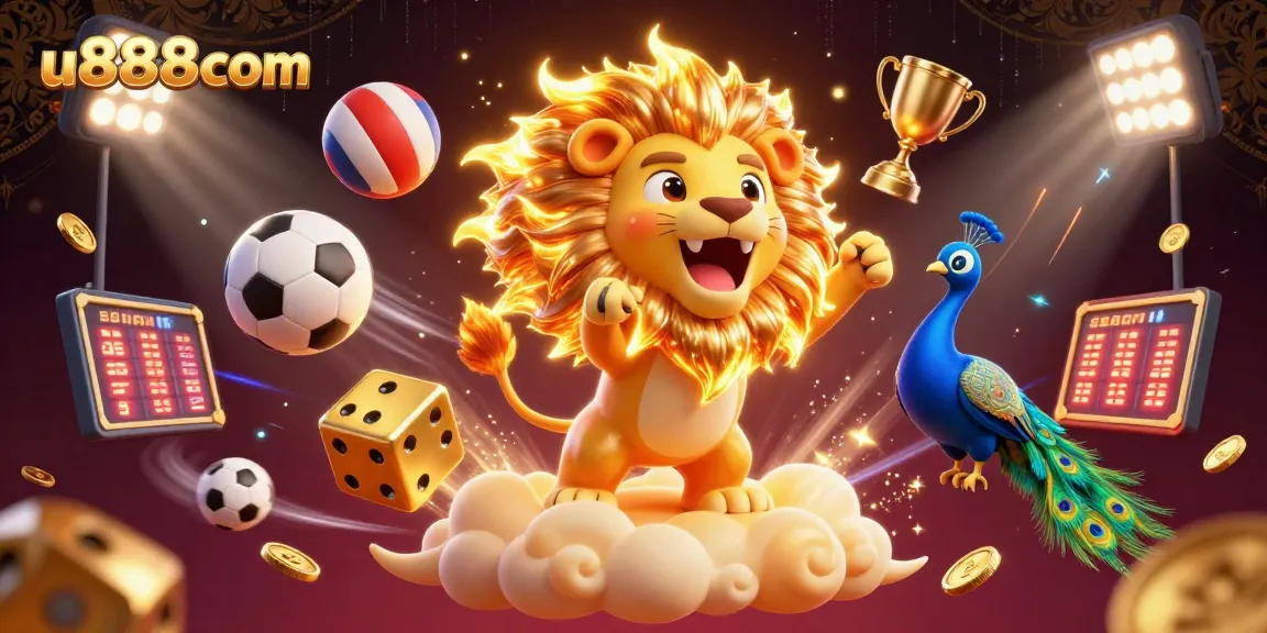 Engage with the thrilling u888com casino experience, featuring vibrant characters and dynamic gambling elements.