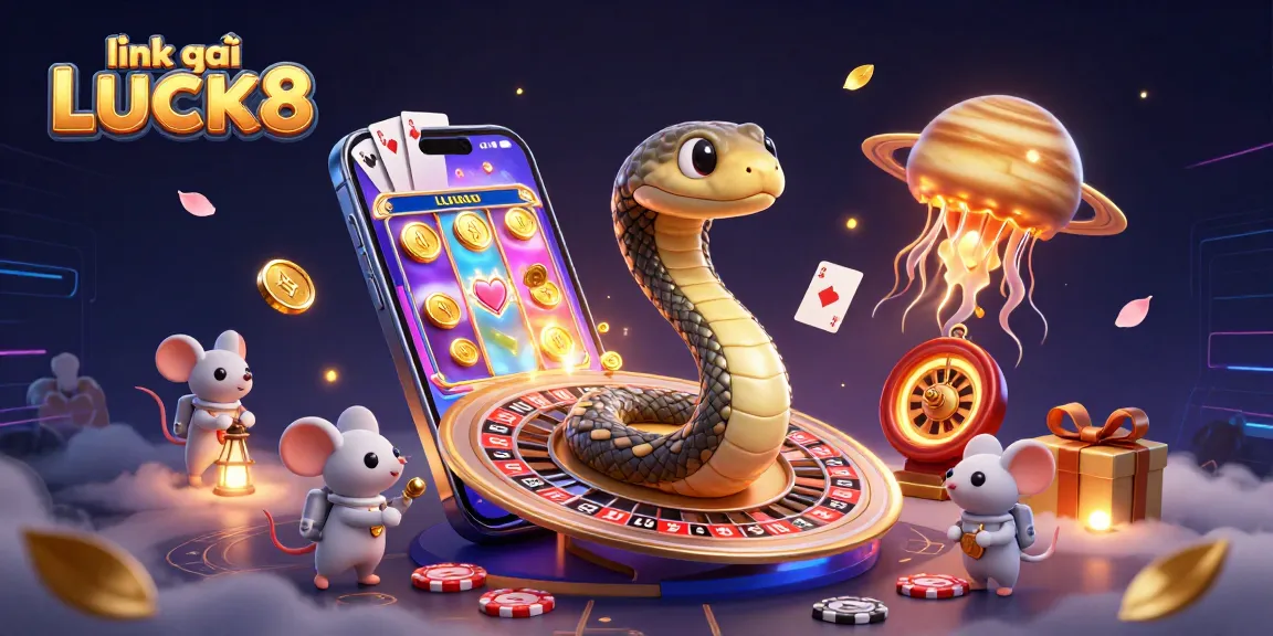 Experience thrilling gameplay with link vào LUCK8 illustrated in vibrant and dynamic 3D casino action