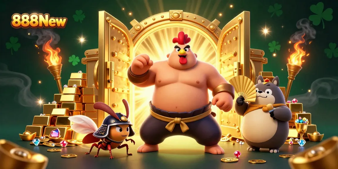 Join the action at 888New with vibrant characters, exciting casino elements, and treasure galore!