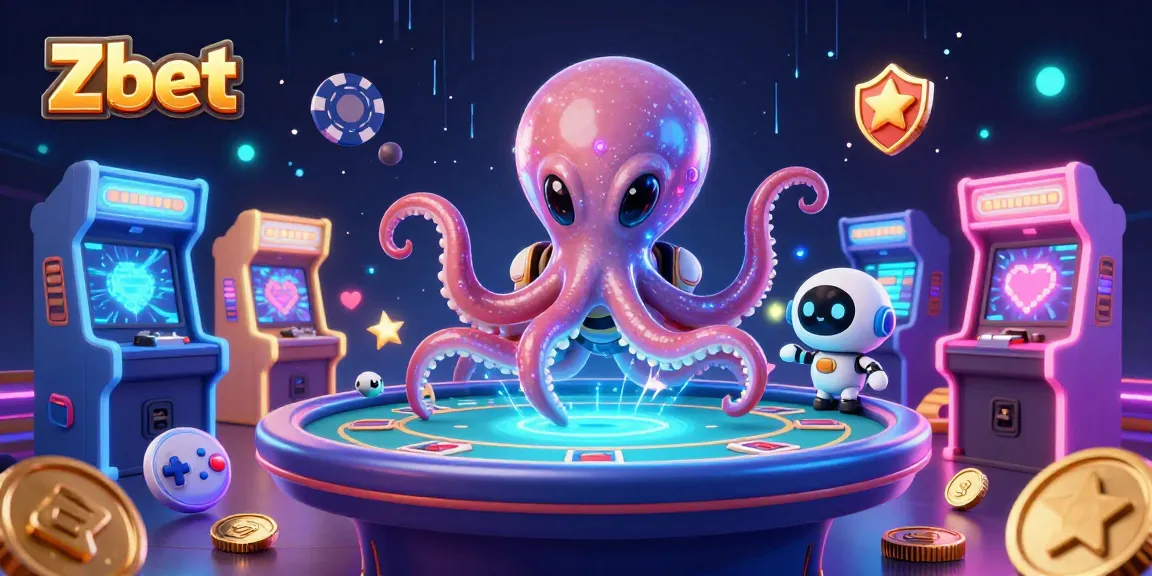 Zbet transforms online gaming, with a cosmic themed poker scene featuring an alien octopus and engaging game elements.