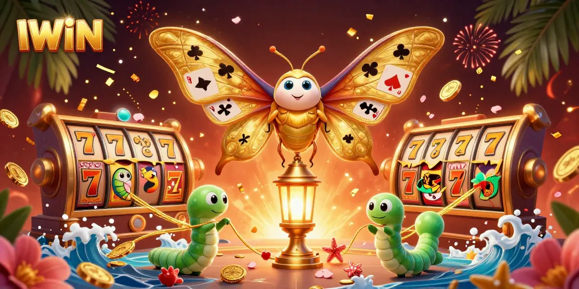 IWIN's vibrant gaming scene presents a colorful celebration of luck and slots.