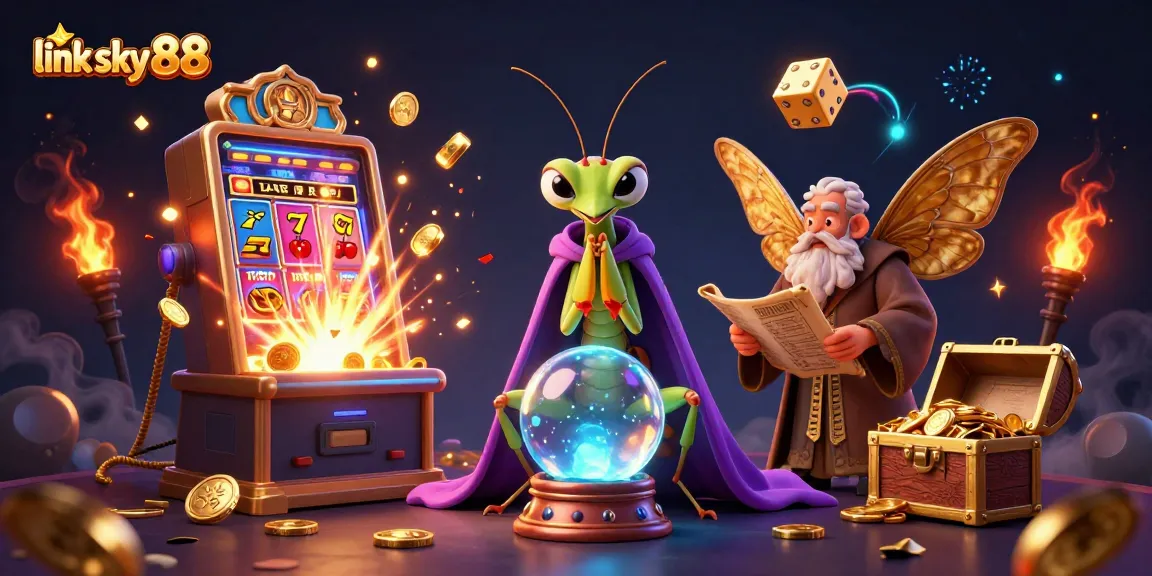 Spin the reels at sky88 with colorful gaming action, showcasing slot machines and vibrant casino elements