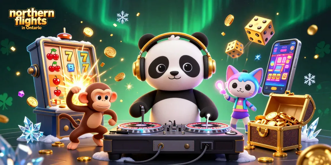 Experience northern flights in Ontario with thrilling gaming action featuring a DJ panda and vibrant characters.