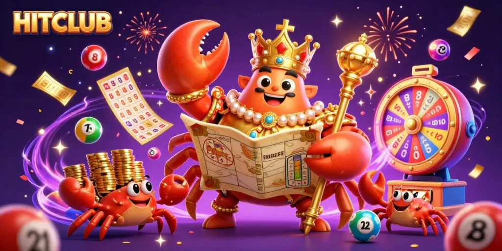 Engage with HITCLUB while enjoying vibrant lottery balls and exciting gaming elements.