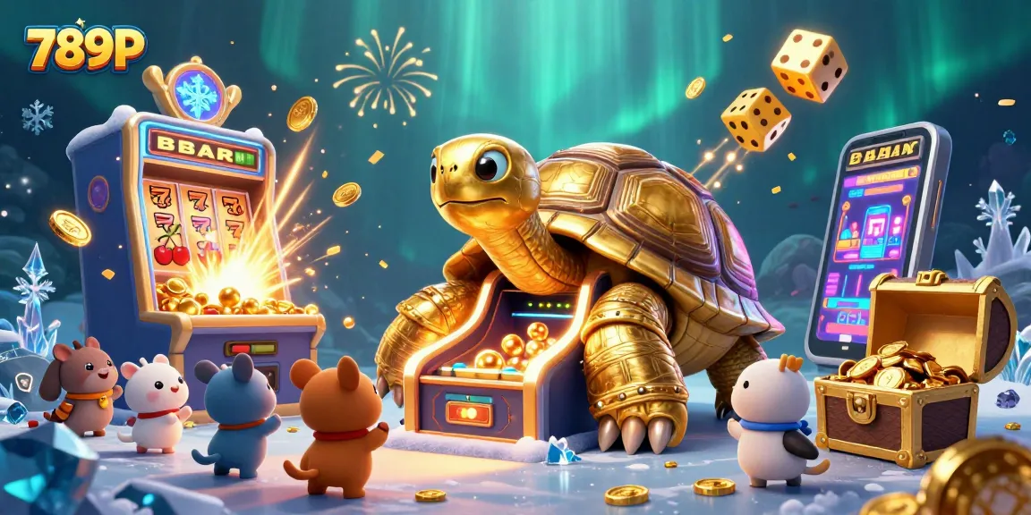 Play exciting games at 789P with a golden tortoise pinball machine illustrating vibrant casino entertainment.