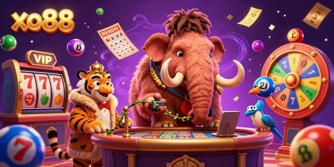 Experience the vibrant excitement of xo88 casino with dynamic characters and colorful slot elements!