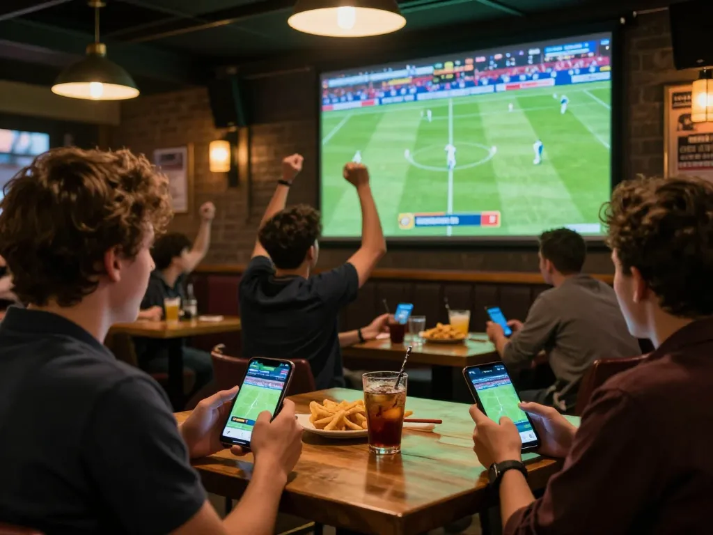 Watch live matches and place bets on socolive2 with friends at a bustling sports bar