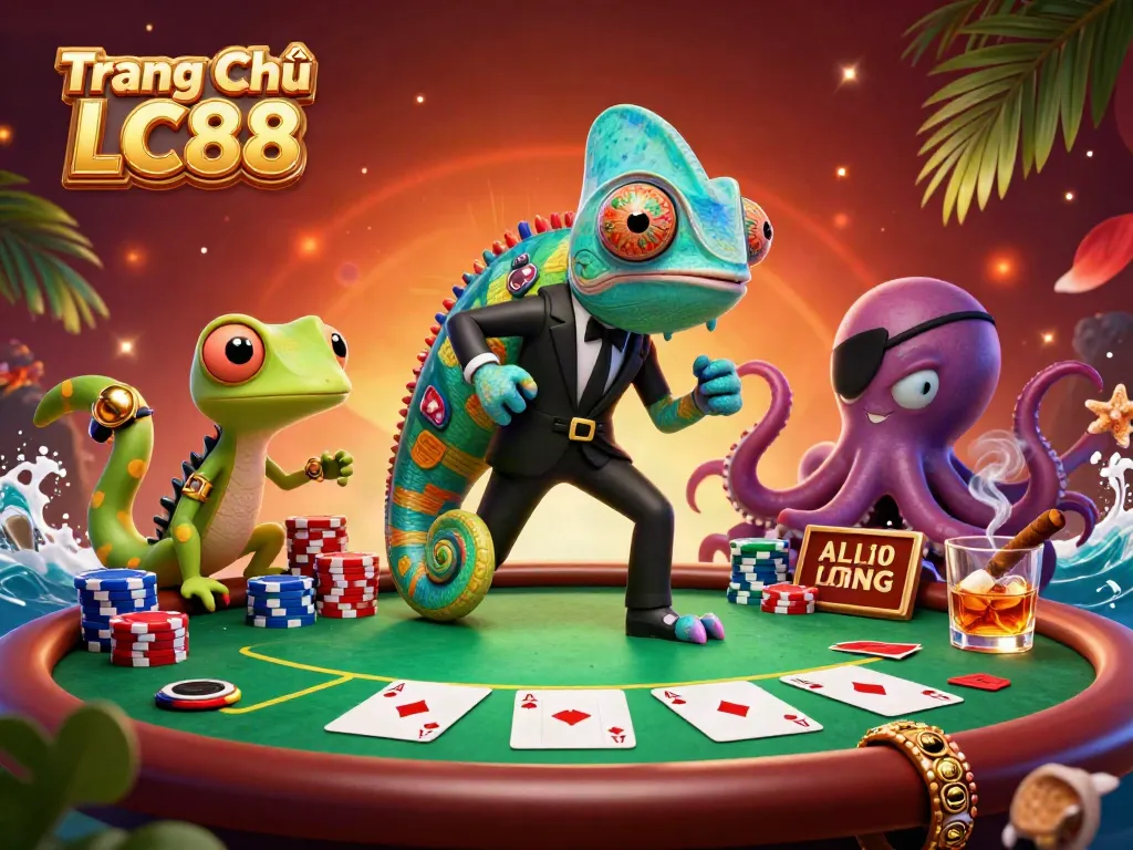 Experience winning excitement at Trang Chủ LC88 with vibrant poker action featuring 3D characters and dynamic gameplay elements.