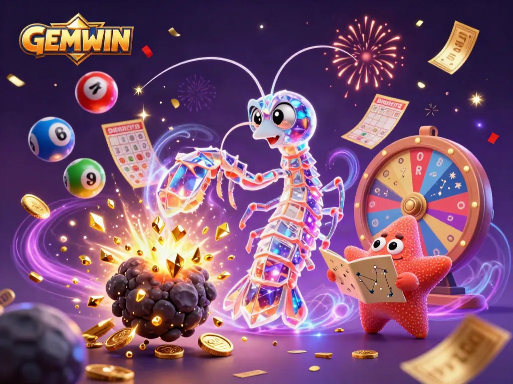 Experience GEMWIN's vibrant explosion of jewels in a dynamic cosmic casino adventure.