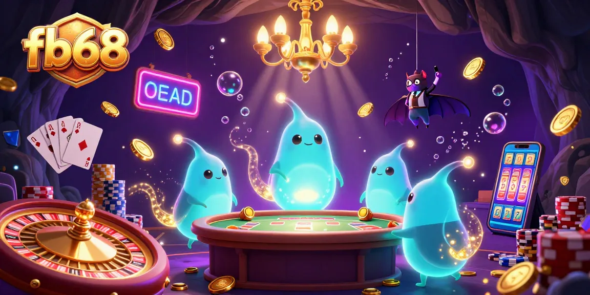 Light up your night with fb68's thrilling cave casino scene showcasing vibrant glowworms and sparkling games.