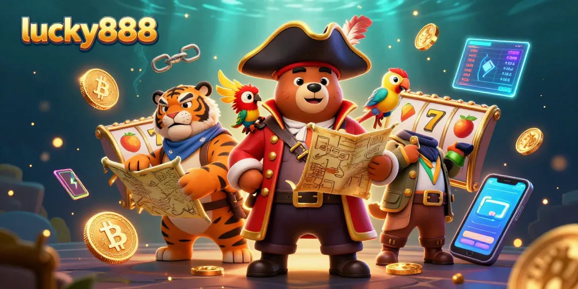 Experience lively online gaming with lucky888, featuring vibrant symbols and engaging characters.