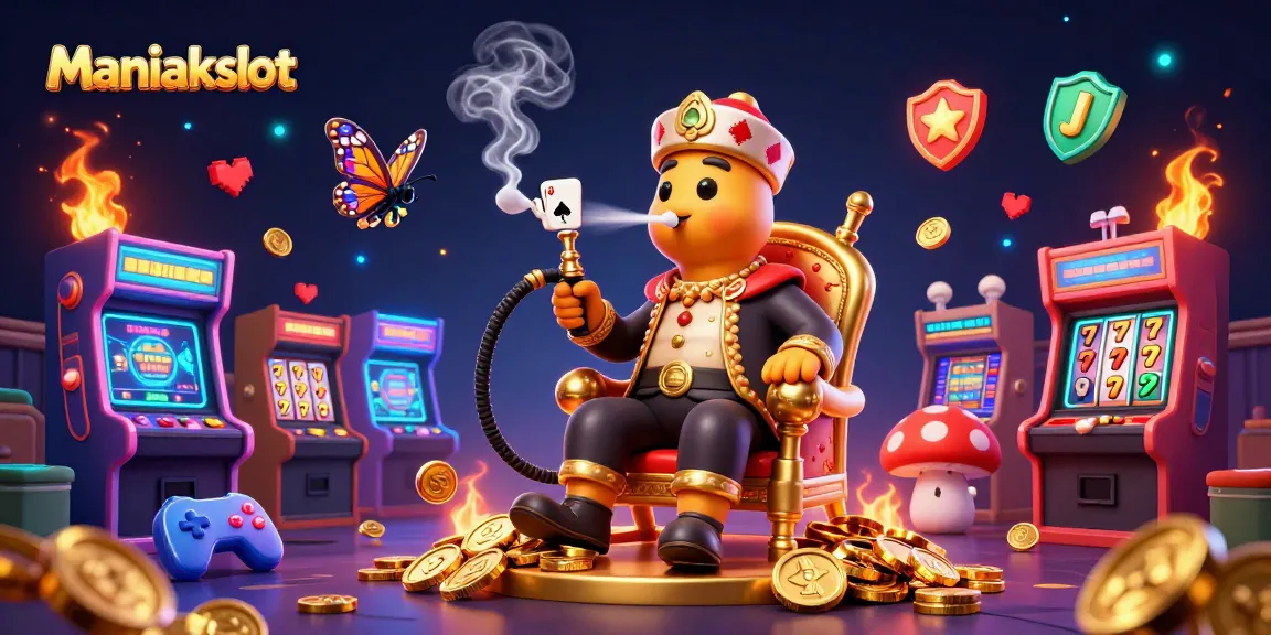Experience the thrill of Maniakslot with vibrant 3D illustrations of casino adventures.