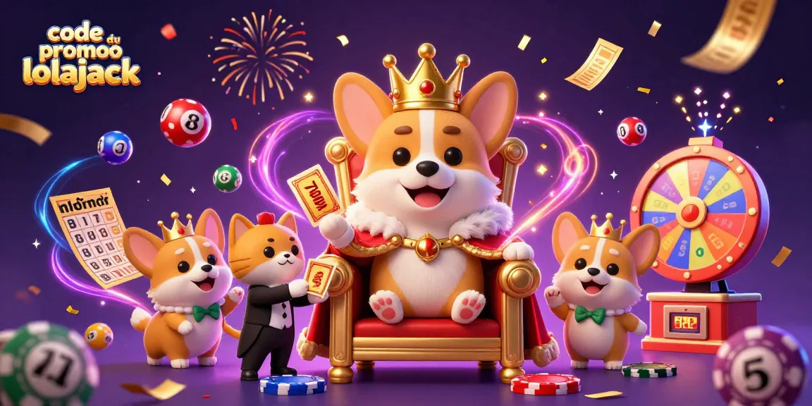 Experience the excitement of code promo du casino lolajack with vibrant lottery elements and royal characters in action.