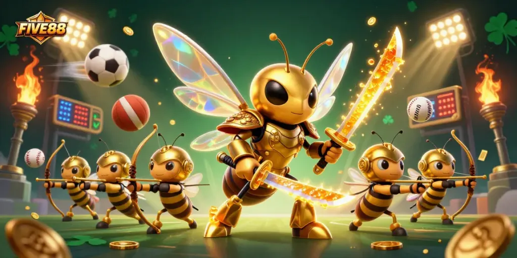 Engage in exhilarating betting adventures at FIVE88 with vibrant casino elements and dynamic gameplay.
