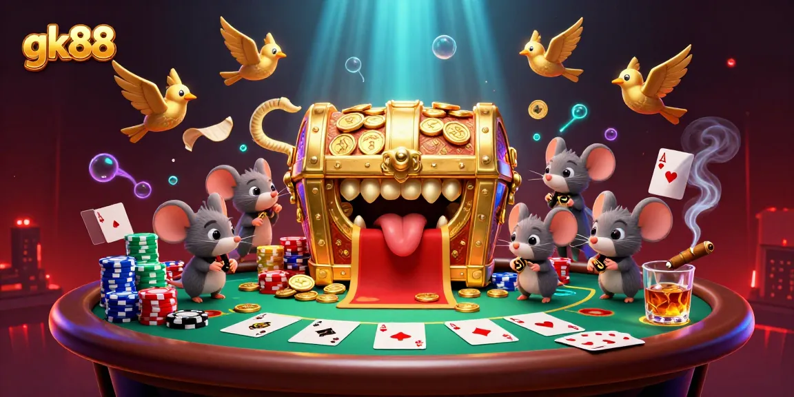 gk88 players experience thrilling poker action in a vibrant, visually rich casino scene