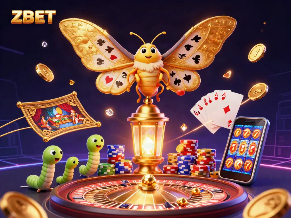 ZBET showcases thrilling gameplay with vibrant slot machines and dynamic casino elements.