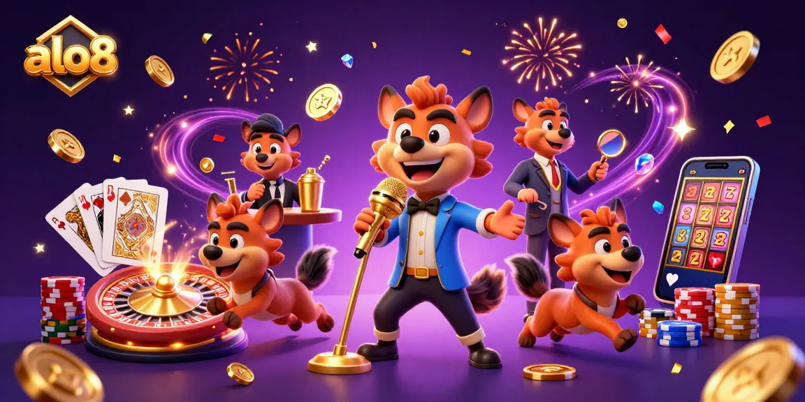 Experience lively casino fun with alo8 as hyenas entertain and engage players in a vibrant setting.
