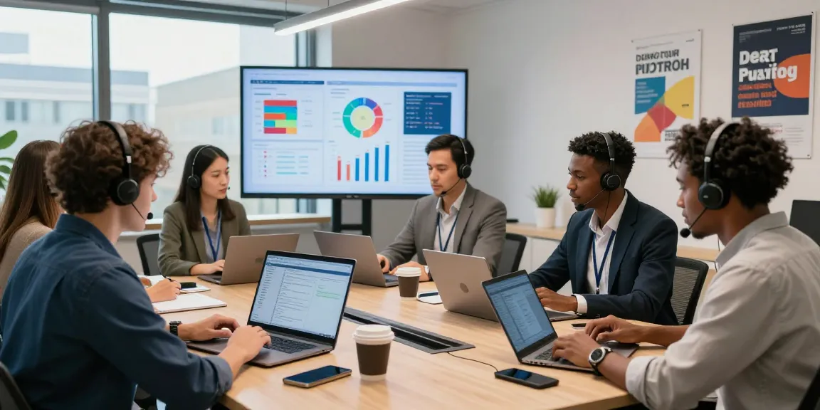 IT support for small business London team collaborating in a modern office setting, showcasing real-time monitoring and proactive IT support.