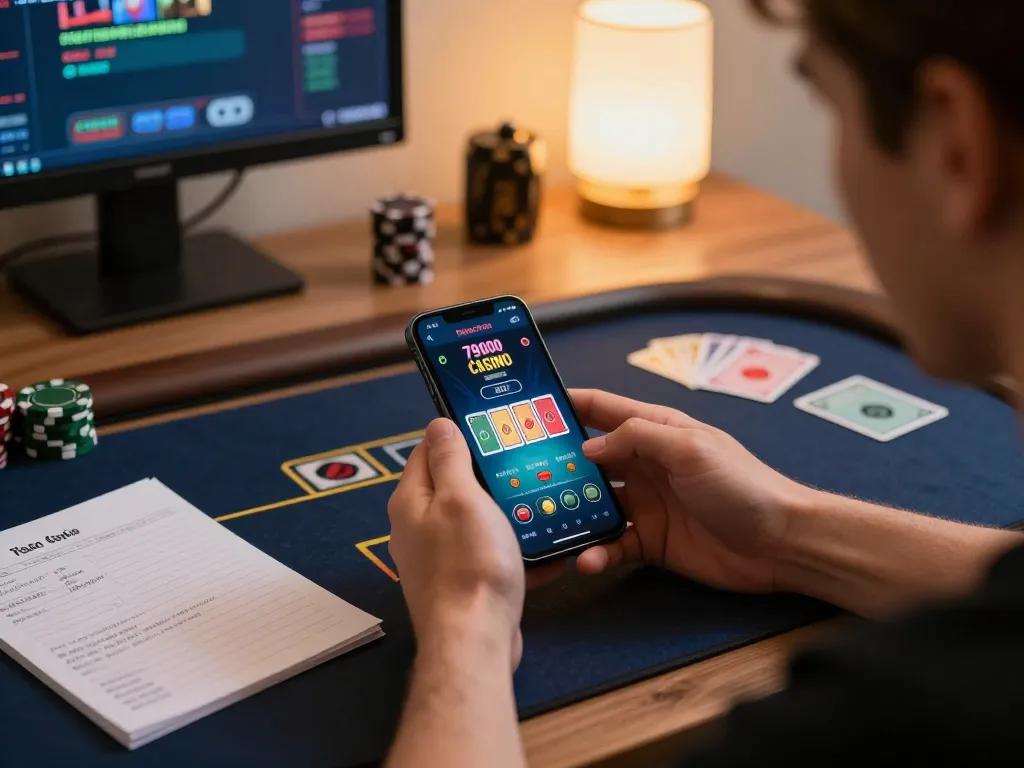 Engaging gameplay on the 79sodo app with dynamic live dealer action on a smartphone during a cozy home session